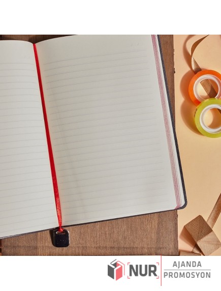 Kadife Dokulu Fitilli Tarihsiz Promosyon Defter 